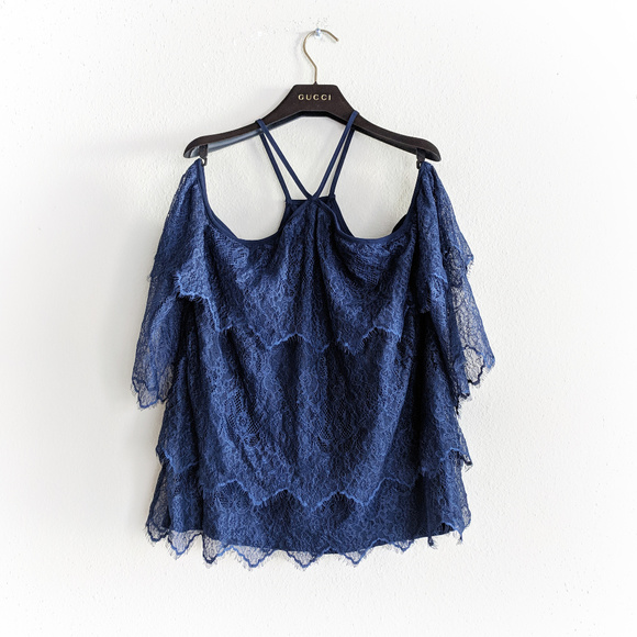 NWT Lace Tiered Halter Top - Picture 5 of 6